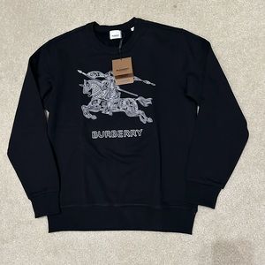 Burberry Embroidered EKD Cotton Sweatshirt Medium